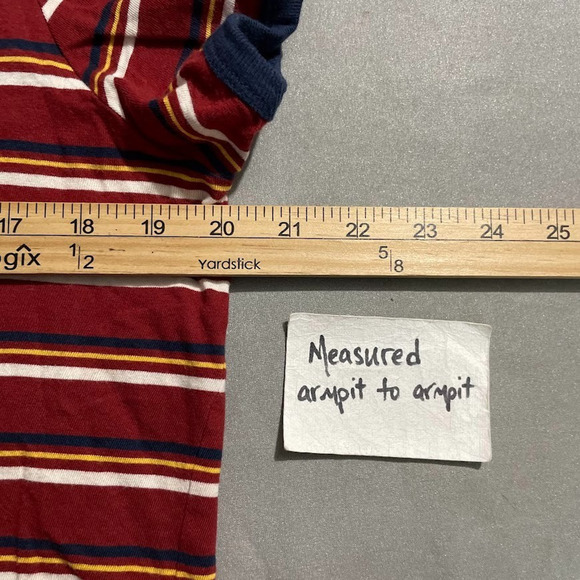 Vans Baby Tee Size XL Striped Cropped T Shirt Skater Grunge Preppy 90s 2000s - Picture 8 of 9